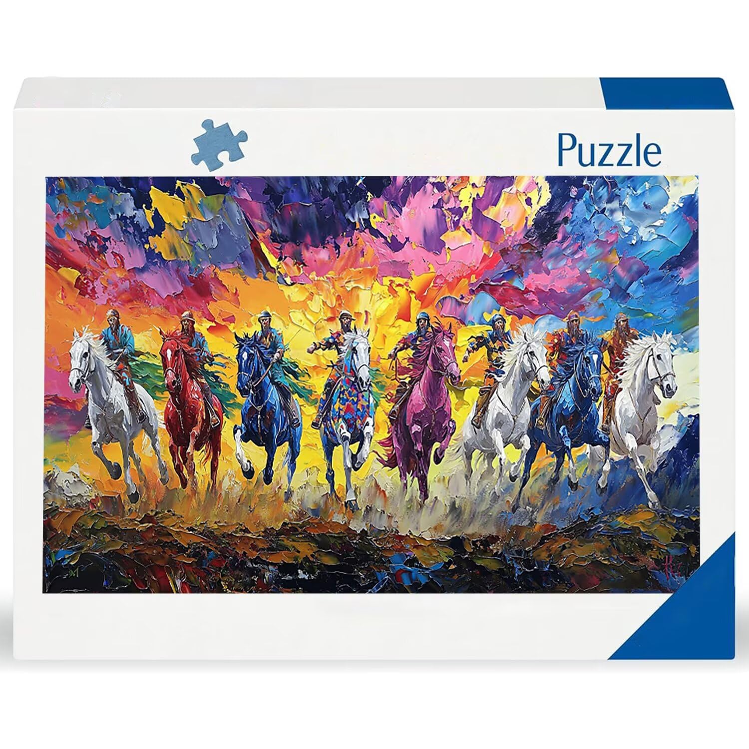 Puzzle dla dorosłych 1100 elementów, kolorowe puzzle konia, dla dorosłych klasyczne puzzle i od 14 lat junior, rodzinna rozrywka domowa puzzle prezent 87x42cm l-59