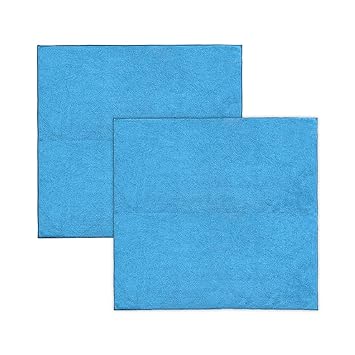 AllExtreme EXFL008 Lint Free and Streak Free Microfiber Cleaning Clothes Super Dust Absorbent Towel for Car Motorcycle Home and Kitchen (Blue, 40 x 40 cm, 2 Pcs)