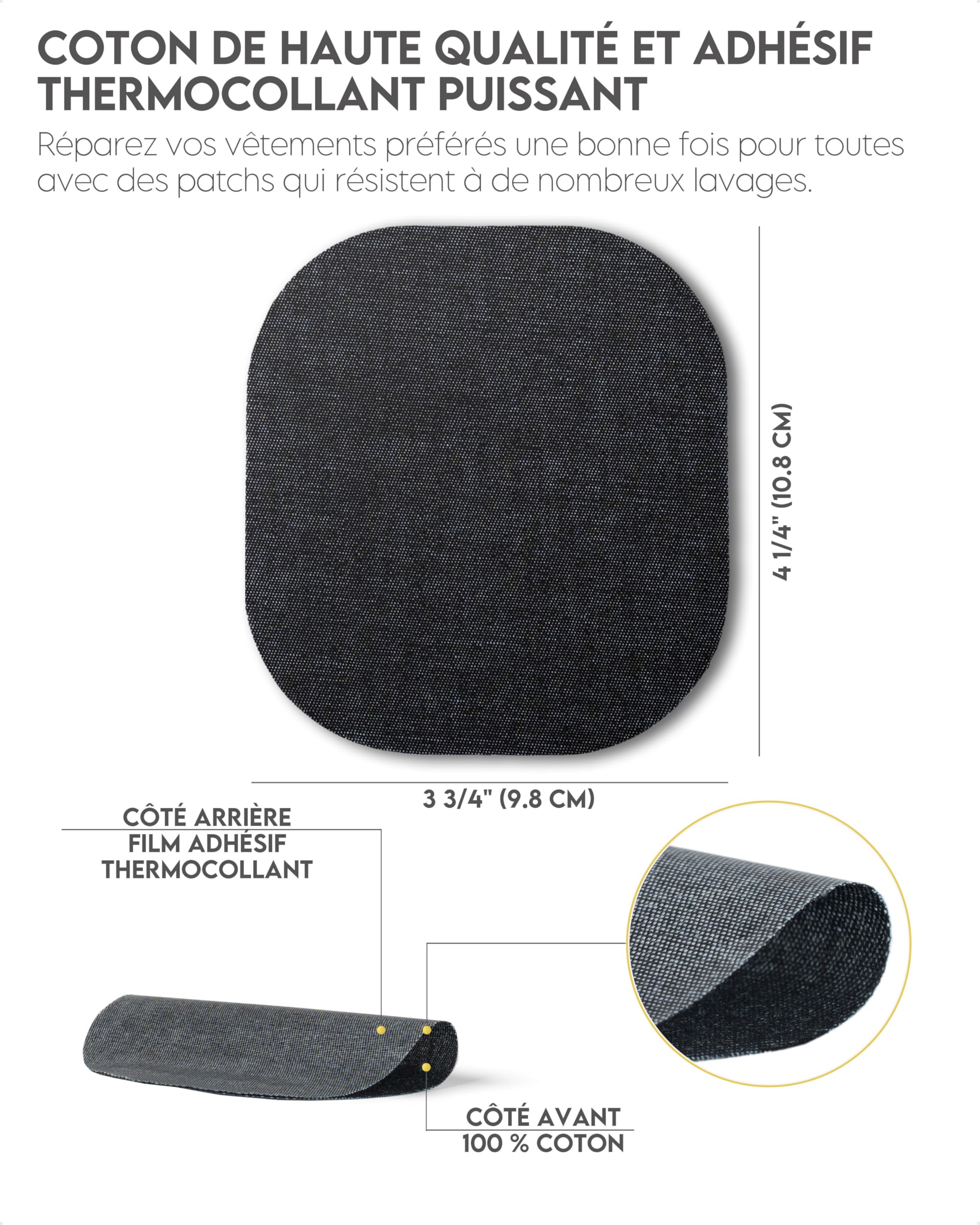 25 Patchs Thermocollants Jean - Récupération Et Décoration Pantalons, Vestes En Denim - Coton Renforcé