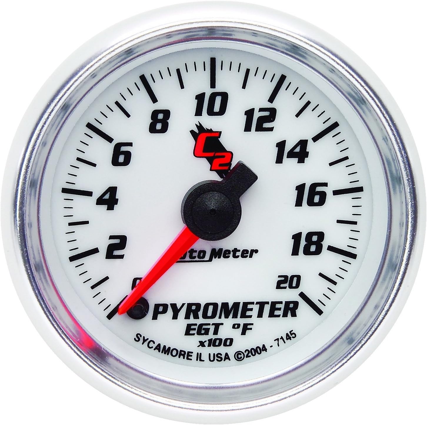 Auto Meter 7145 C2 2-1/16" 0-2000 F Full Sweep Electric Pyrometer E.G.T. (Exhaust Gas Temperature)