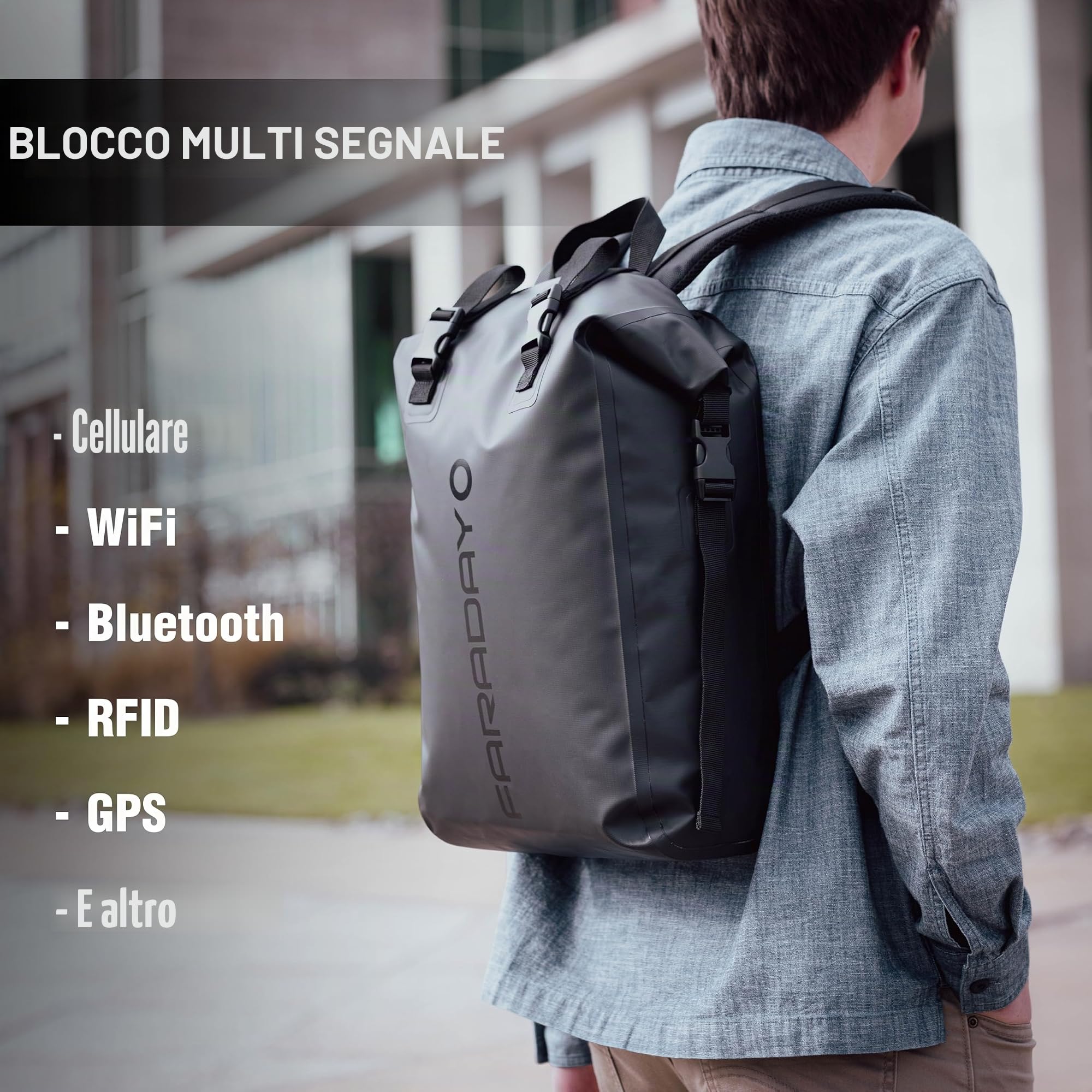 Faraday Defense Borsa impermeabile Faraday - Zaino da 17 litri - Accesso rapido e facile per schermare i dispositivi, protegge dati e dispositivi da hacking, monitoraggio, EMP