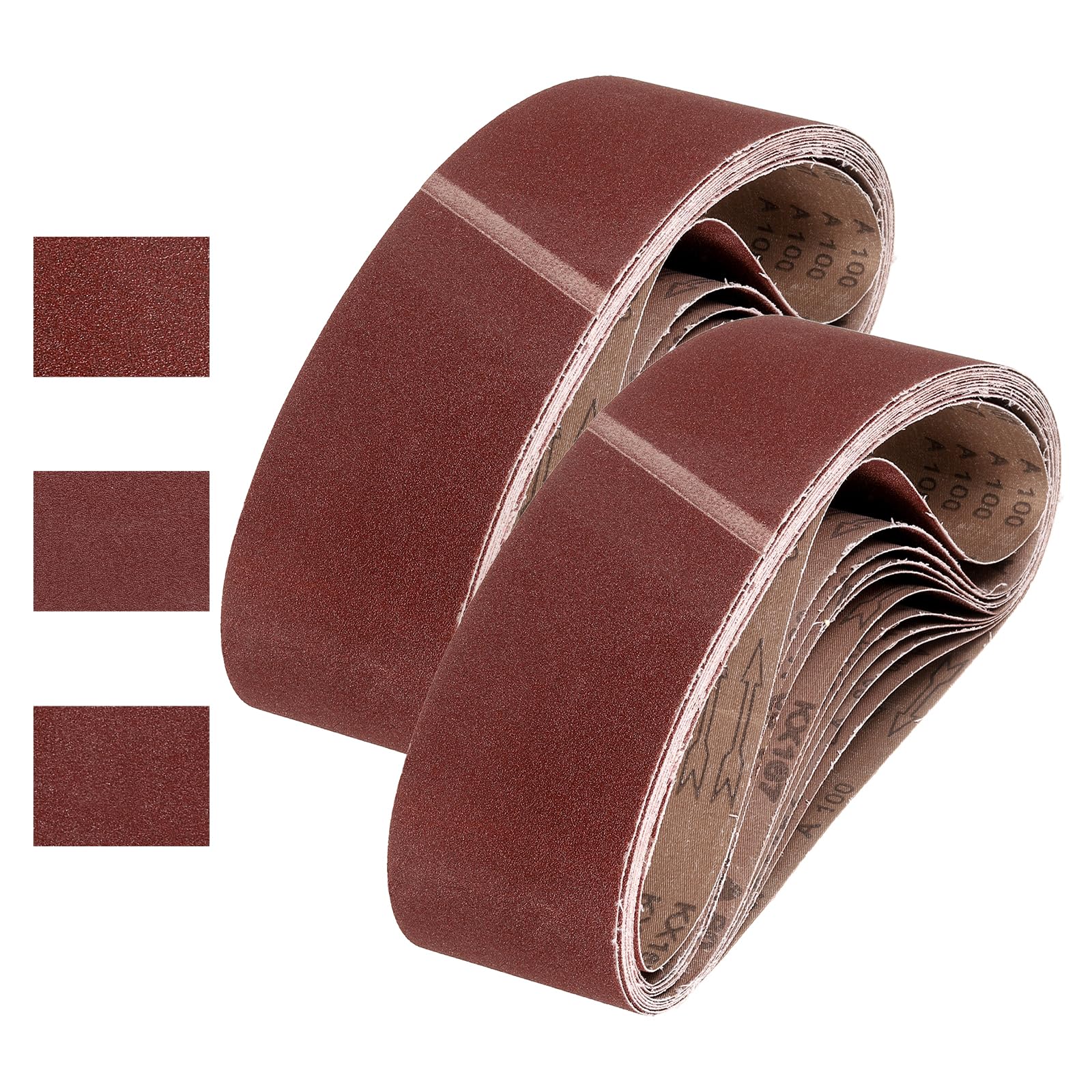 QUARKZMAN 152mm x 1220mm Taśmy Szlifierskie, 72 Sztuk 100/180/240 Ziarnistości Tlenek Aluminium Taśma ścierna do obróbki drewna, Polerowanie Metalu, Ostrzałka Noży