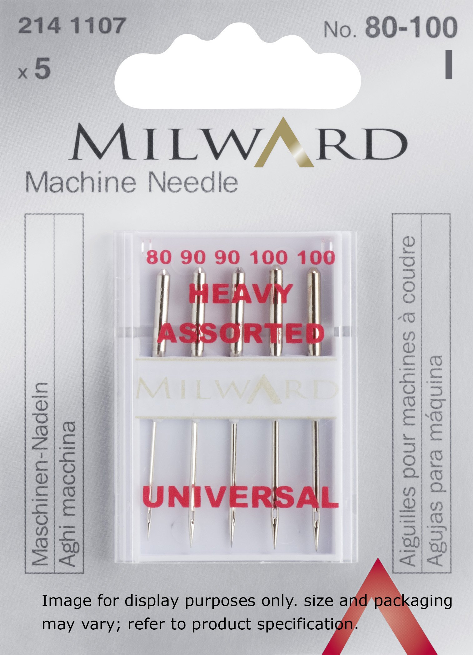 Milward 80 To 100 Gauge Machine Needles 5 Pack Size 80-100