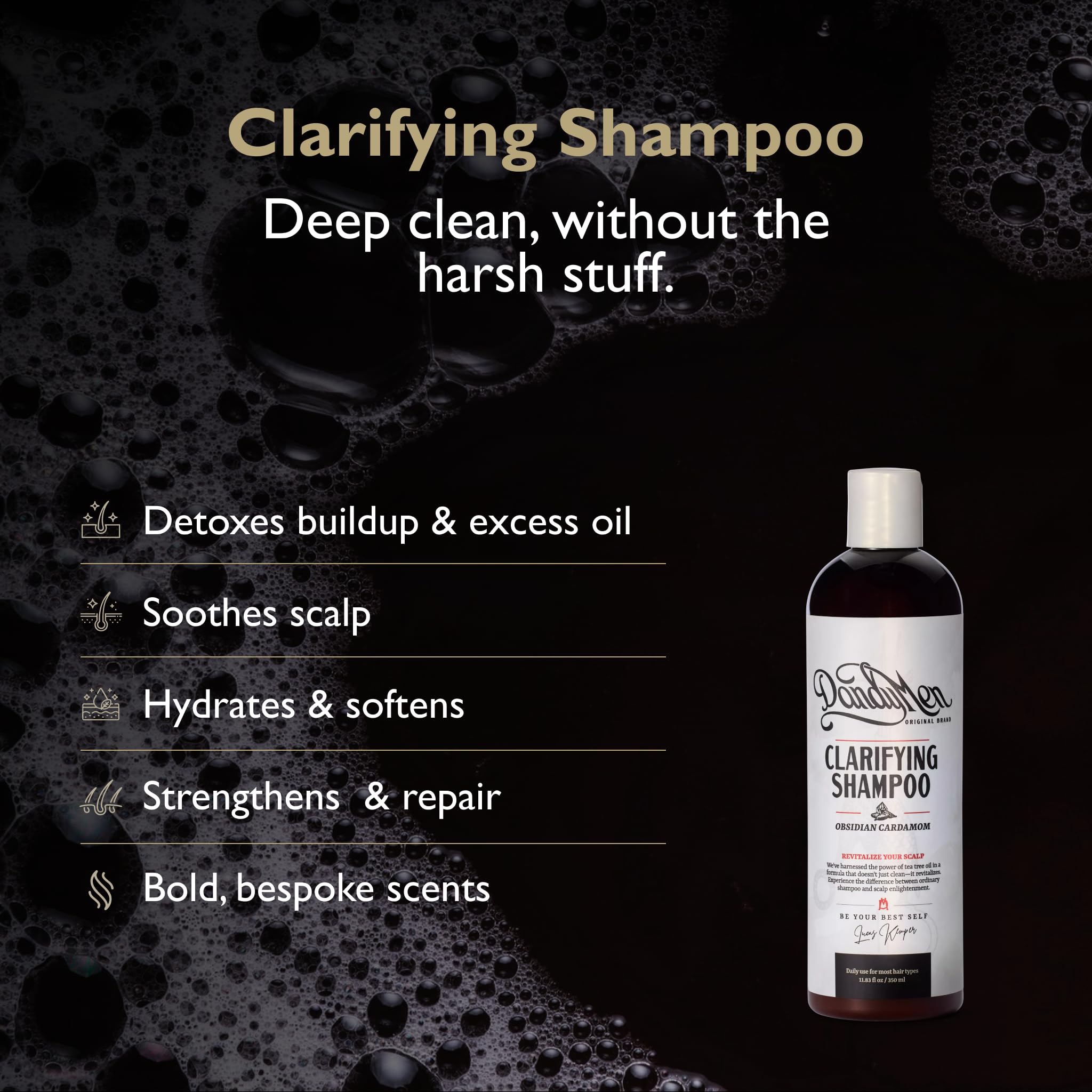 Amazon.com : DandyMen Tea Tree Clarifying Shampoo for Men – Deep