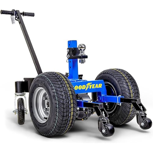 Goodyear Electric Trailer Dolly Super-Duty 7500lbs Max Trailer Weight, 5500lbs for Boats, 1100lbs Tongue Weight, All-Terrain Wheels Ideal for RVs, Toy Haulers, Car Trailers, and Campers