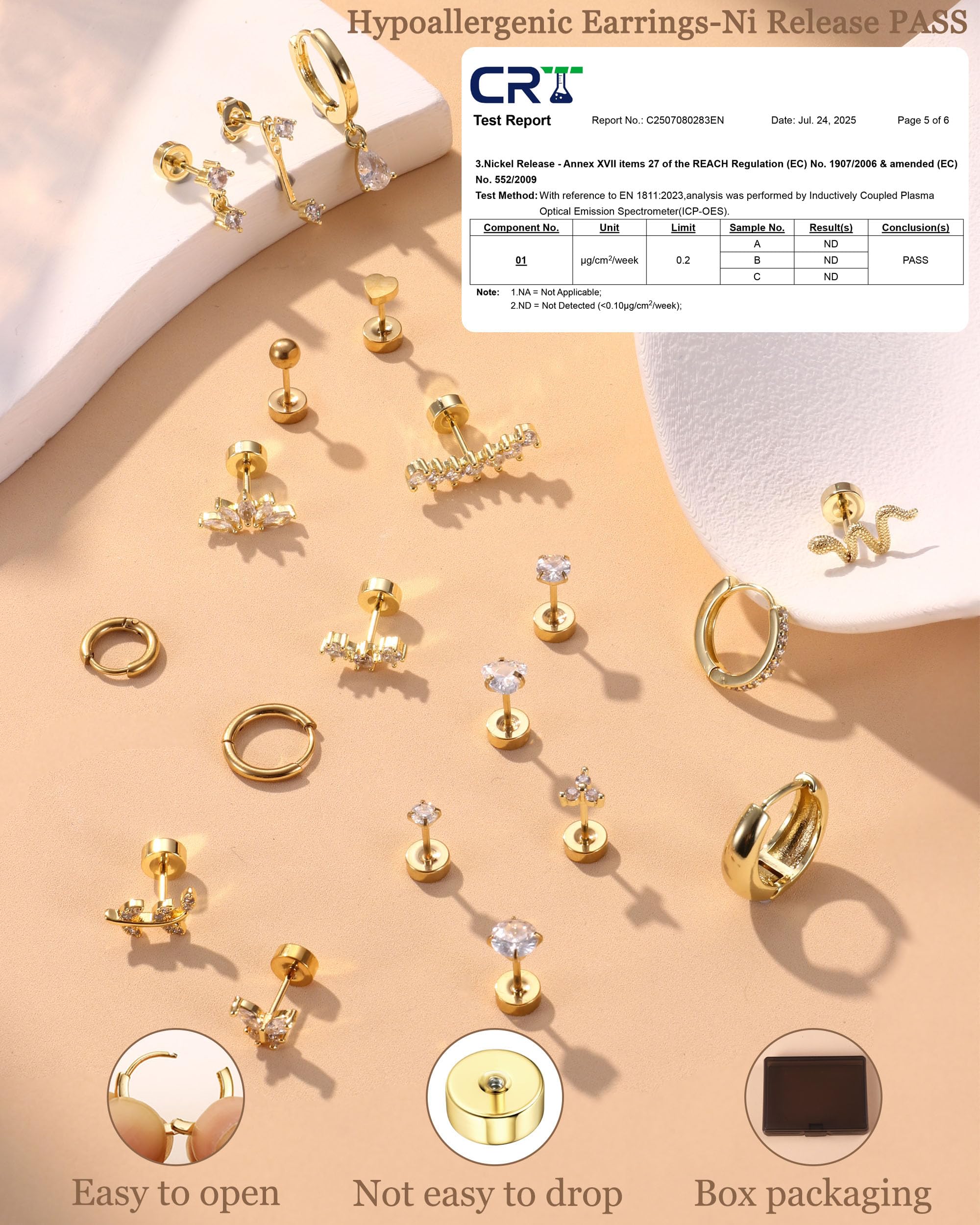 LOLIAS 20Pcs Piercing Orecchio Acciaio Chirurgico Set Orecchio Donna Orecchini Cerchio Piccoli Orecchini a Bottone Conch Piercing Cartilagine Orecchini Piercing Trago Helix Piercing Argento Oro