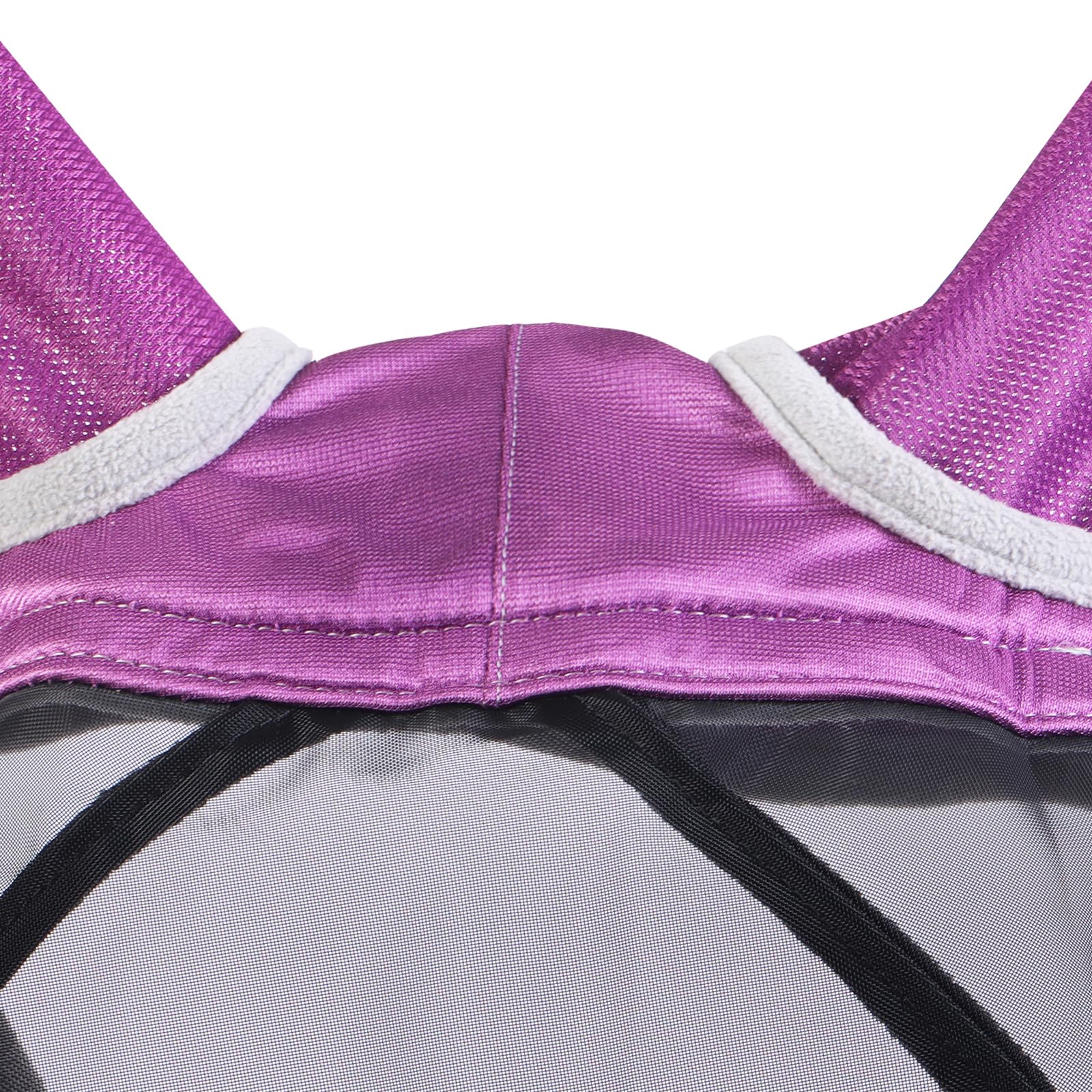 Harrison Howard CareMaster Pro Maschera luminosa contro le mosche per cavalli, protezione UV, magenta scuro, taglia M