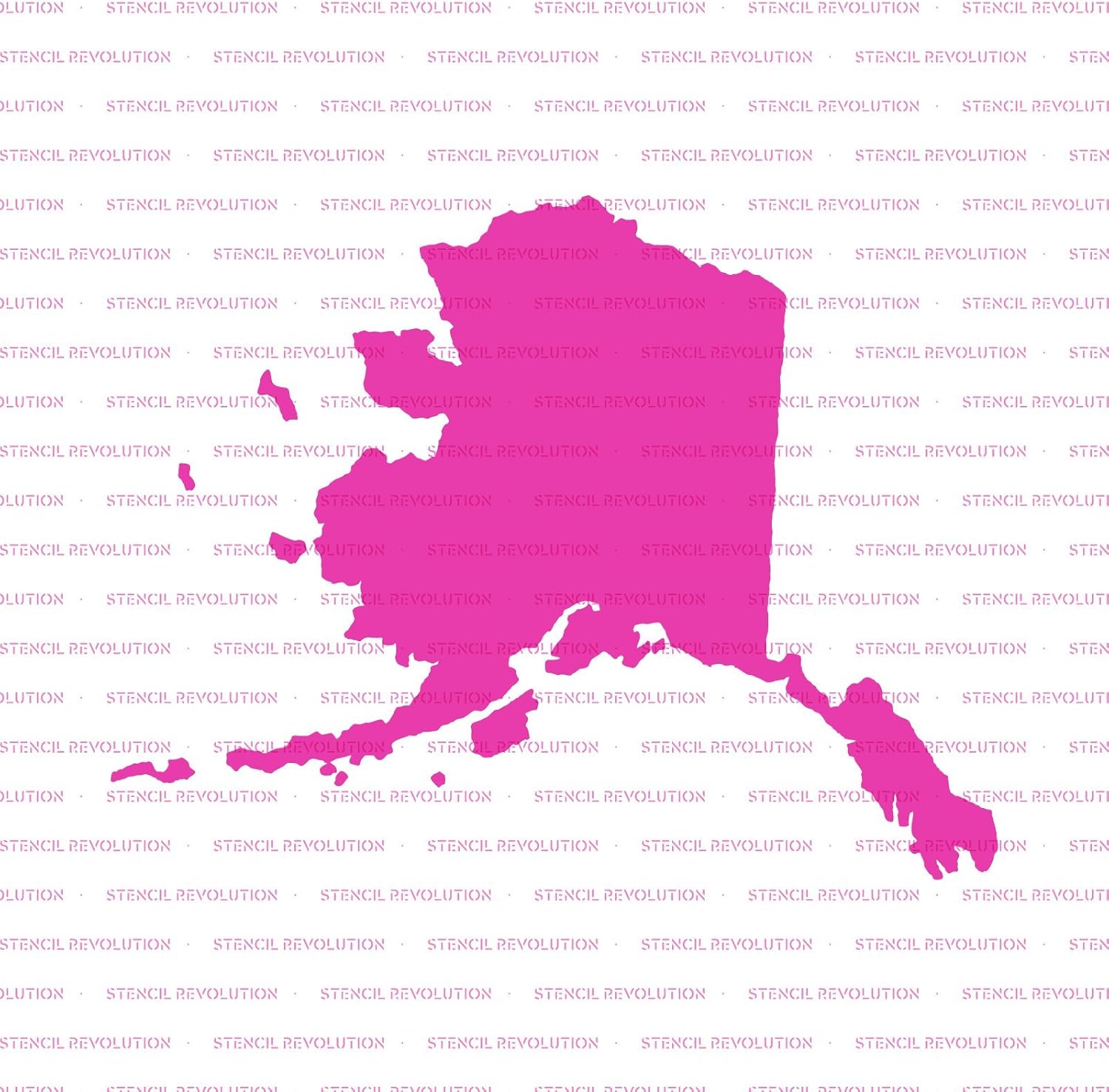 Alaska State Stencil - Durable for Memorial Day and July Fourth Crafts, State Decor, State Shape