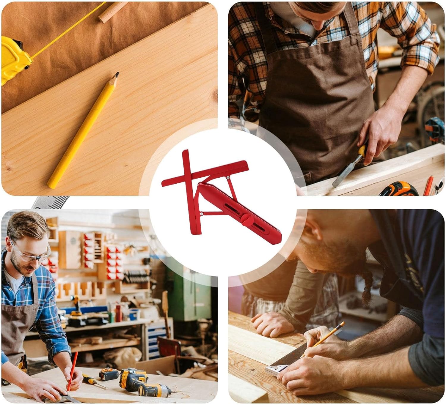 マイター分度器 - 180 度回転可能な角度ゲージ アルミニウム | 精密鋸分度器、耐久性のある角度定規、住宅改善、大工仕事、建設用