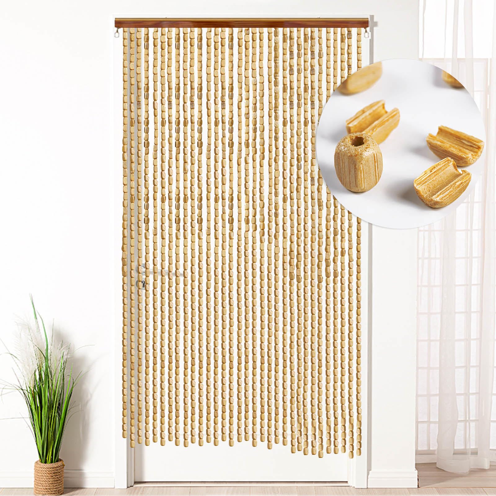 Amazon.com: Beaded Curtain-Natural Bamboo Wood Beaded Curtain