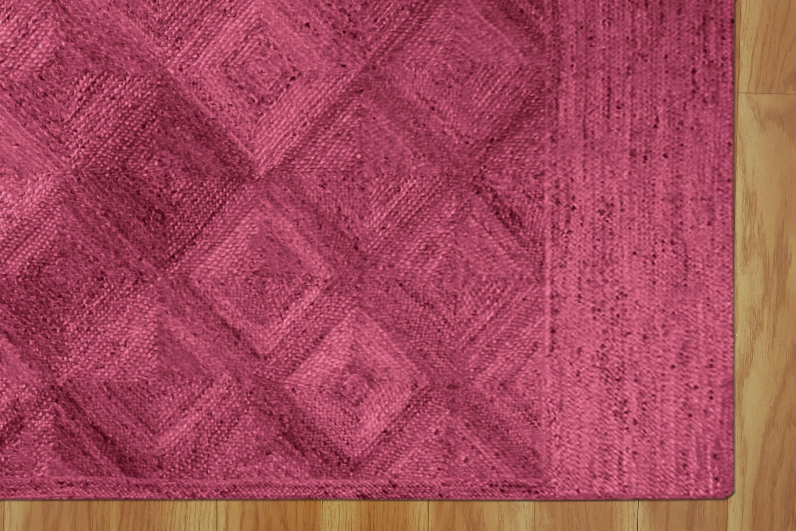 Kilim dywanik, płaski, ręcznie pleciony, jutowy, różowy, wzór, ręcznie wykonany, boho, gruby, 0,7 cm, sizalowy dywan z juty, do użytku wewnątrz i na zewnątrz, dywaniki do łóżka, kuchni, mata do jogi