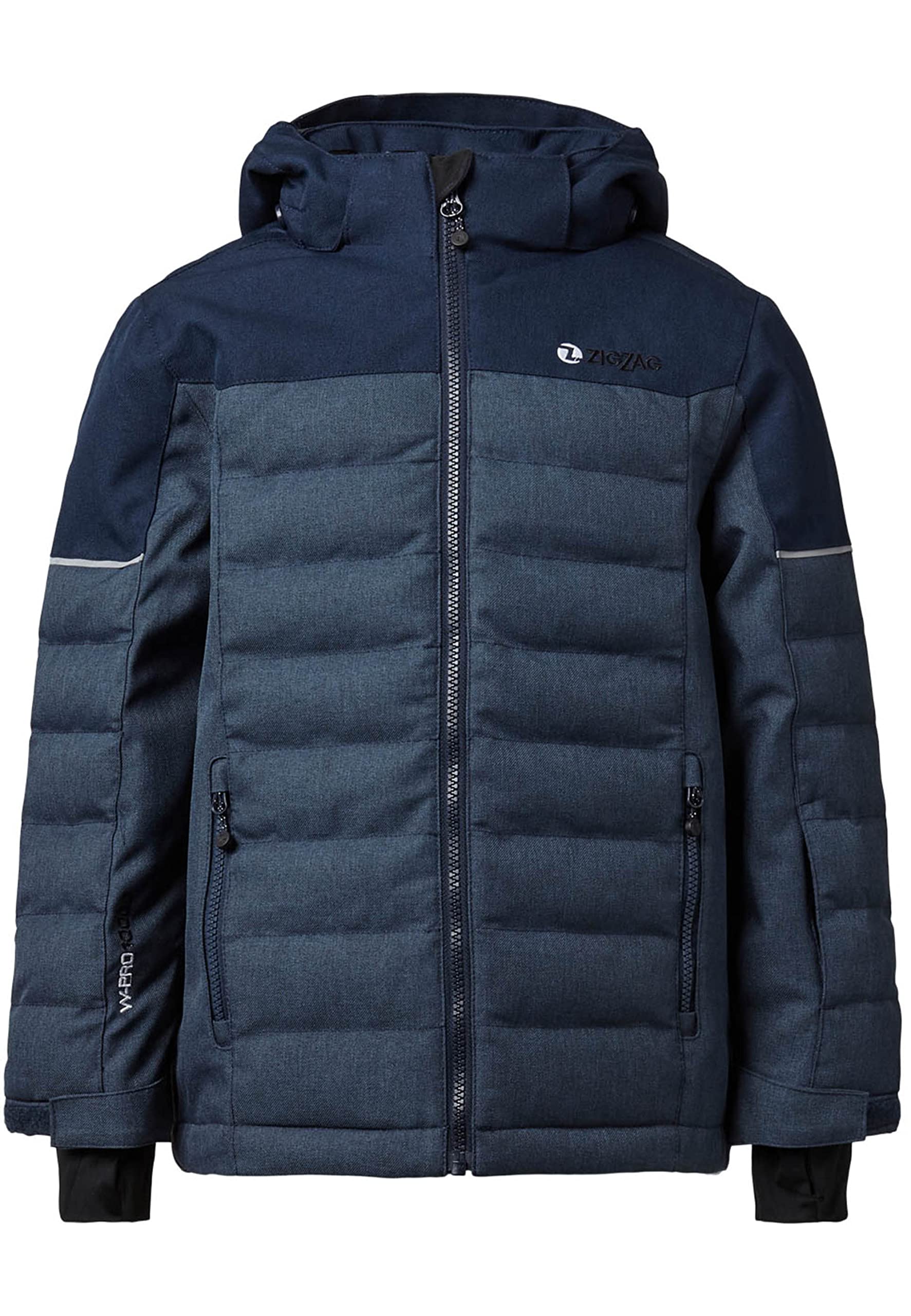 ZIGZAG Melange Giacca da Sci, 2057 Midnight Navy, 110 Unisex-Bambini e Ragazzi