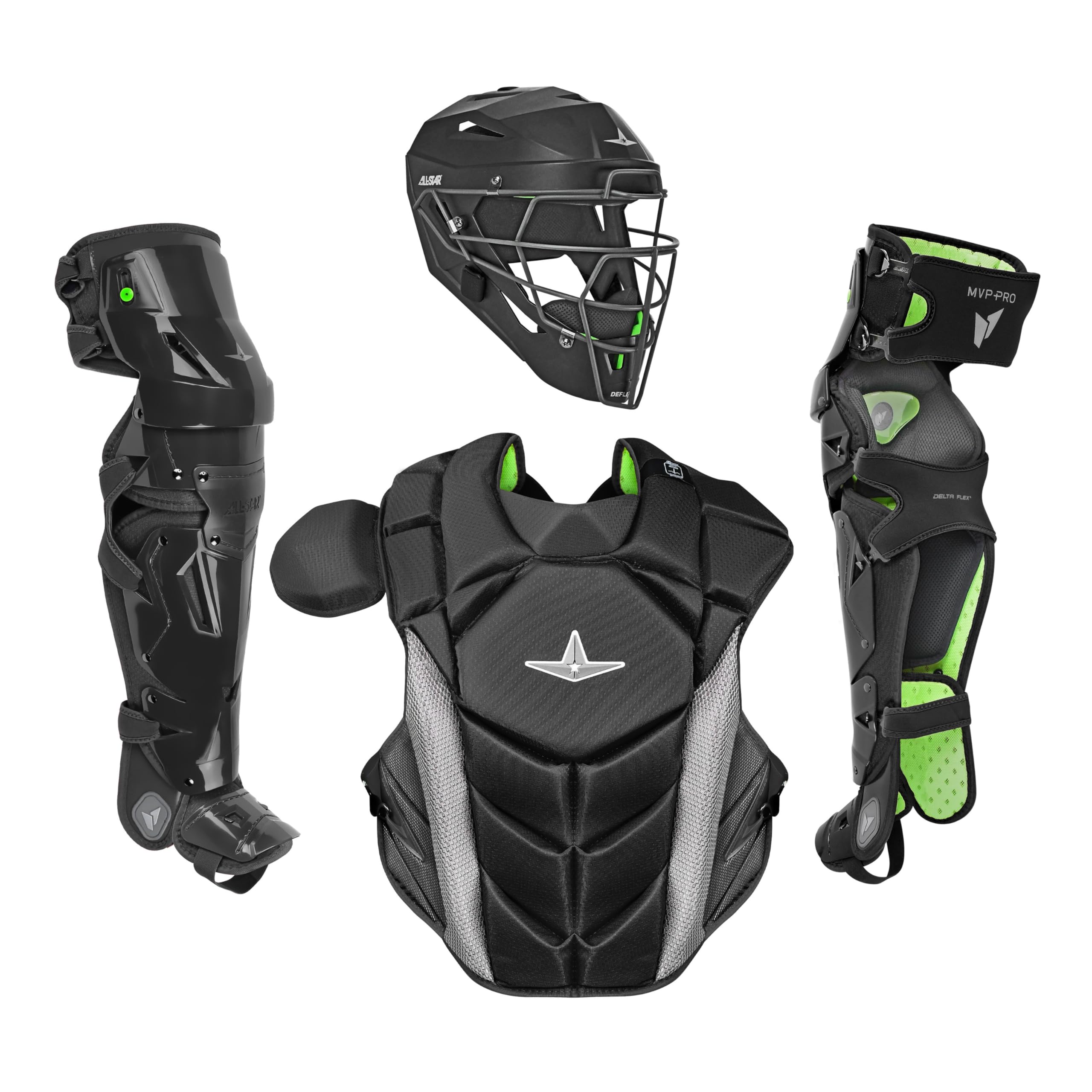 All Star Classic Pro Adult 16+ Catchers Gear Set - Red