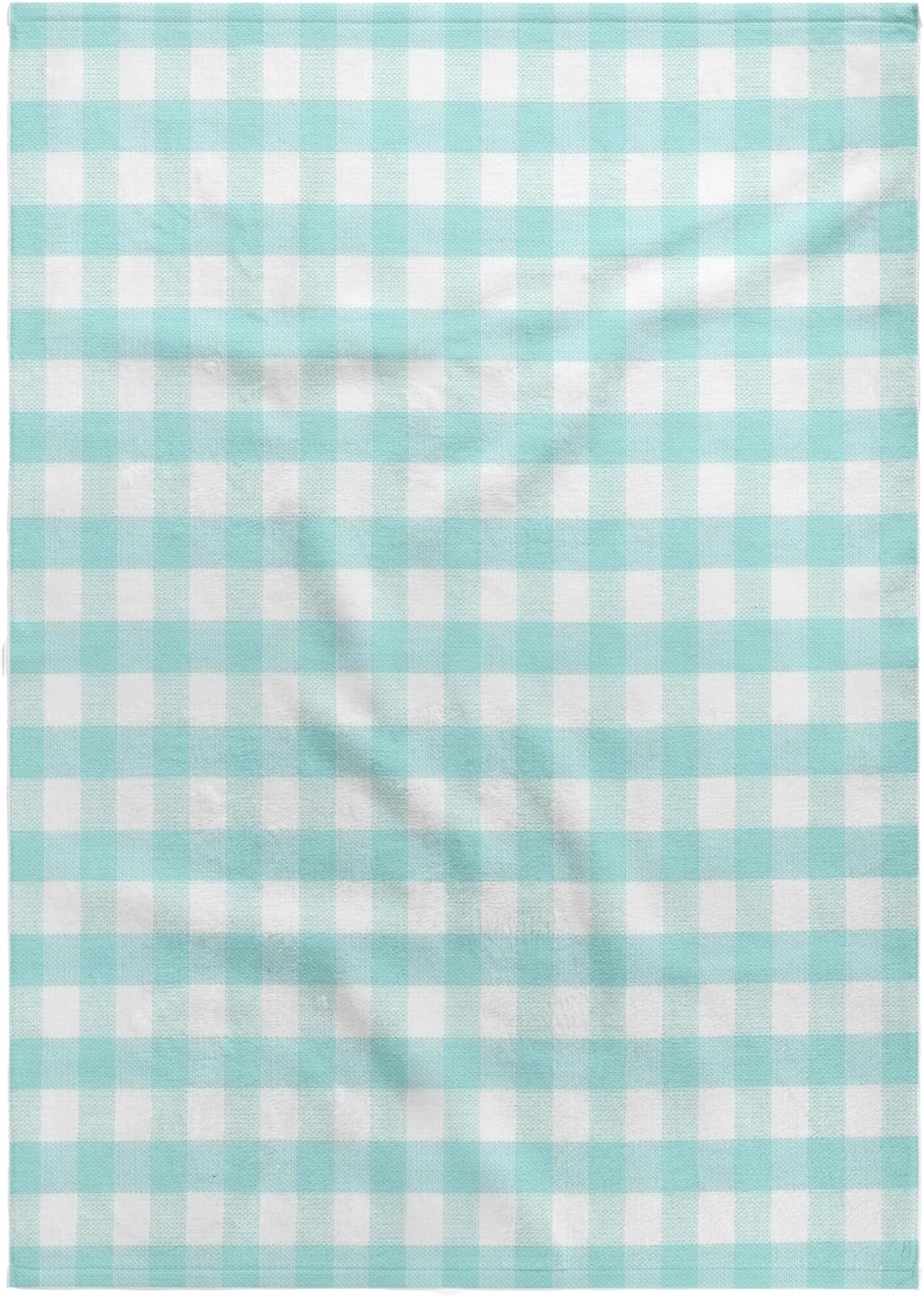 3dRose Mint Blue and White Gingham Pattern - Light Aqua Teal Turquoise Pastel Country Rustic Kitchen Dining 22x30 Bath Hand Pool Towel