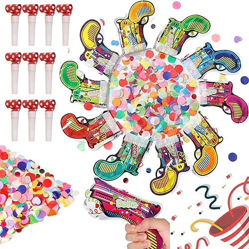 Pistola inflable de fuegos artificiales, cañón de confeti de Navidad para fiesta de cumpleaños, boda, graduación, suministros de fiesta divertidos,
