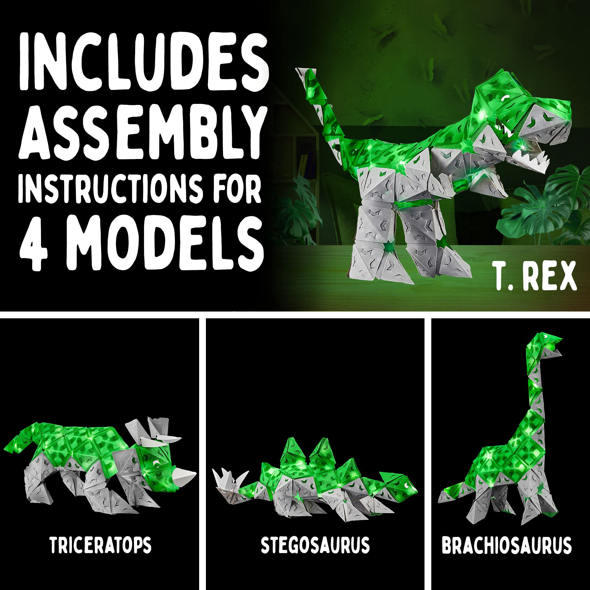 Thames & Kosmos - Dino Planet - Creatto - Versatile Building System - 3D Light Up Model for Kids, Ages 8+ - 888024 - Image 3