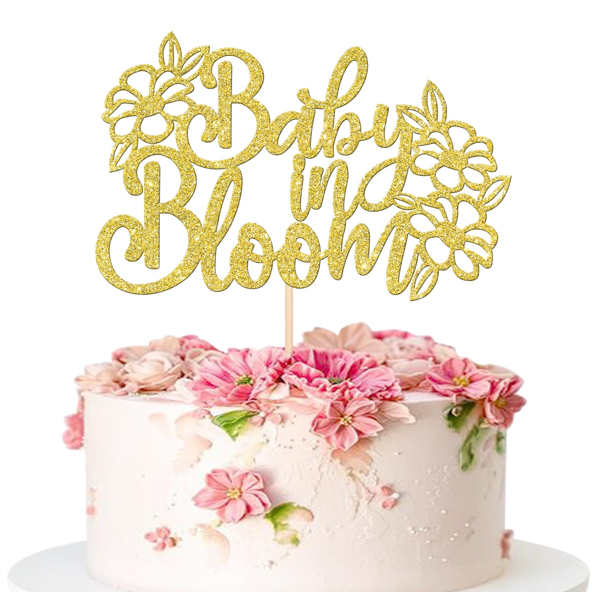 Best 12 Baby in Bloom cake topper, baby girl flower cake topper, baby shower cake topper, gender