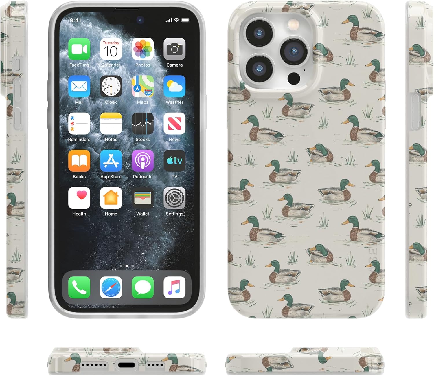 Casely iPhone 14 Pro Case | The Boyfriend Collection | Mallard & Co. | Compatible with MagSafe | Classic Ultra Slim Design