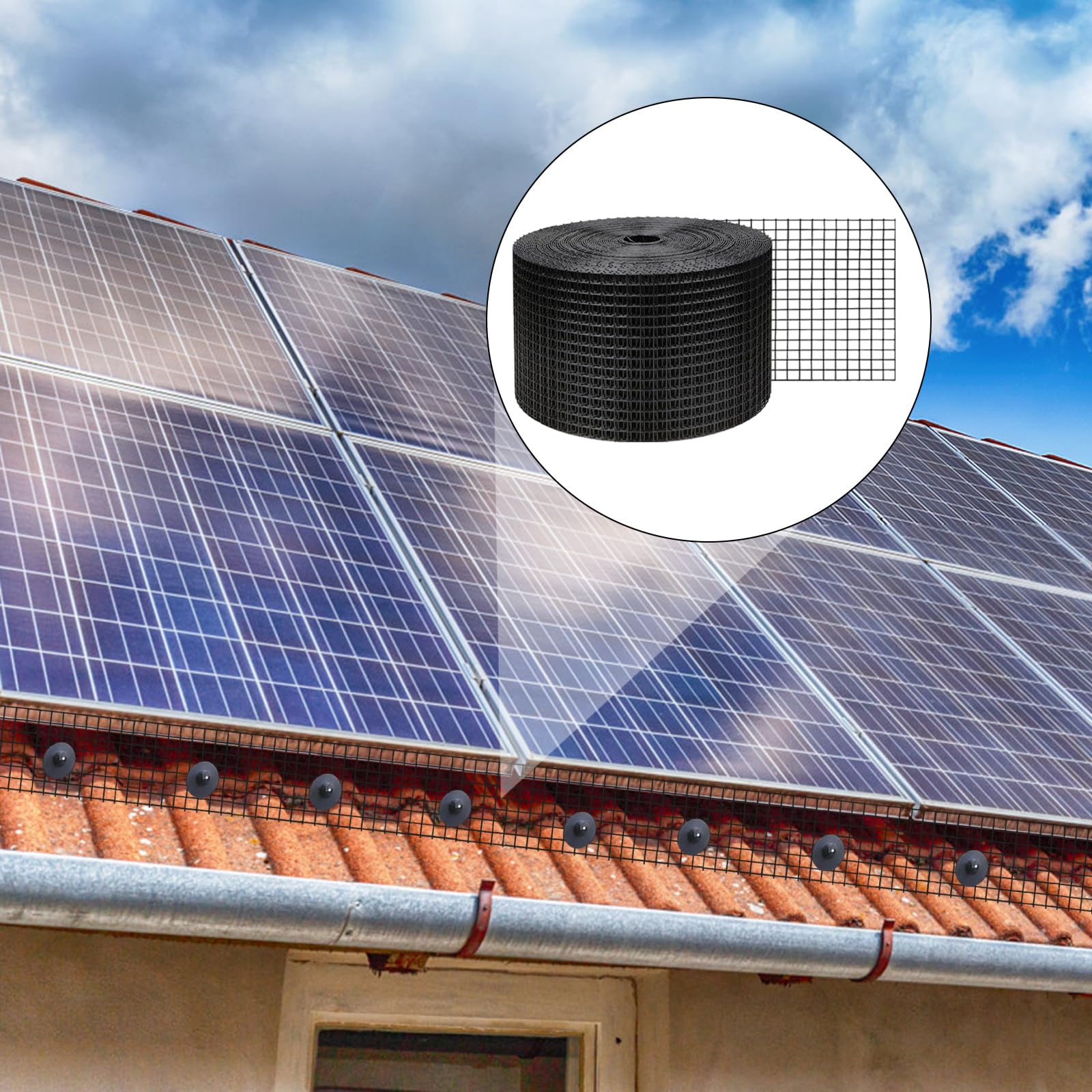 Malla Antipajaros Red Proteccion,30m x 15cm Malla Protectora Multiuso para Panel Solar,Malla de 12.7mm x 12.7mm,Barrera de Control de Prevención para Evitar el Anidamiento de Palomas