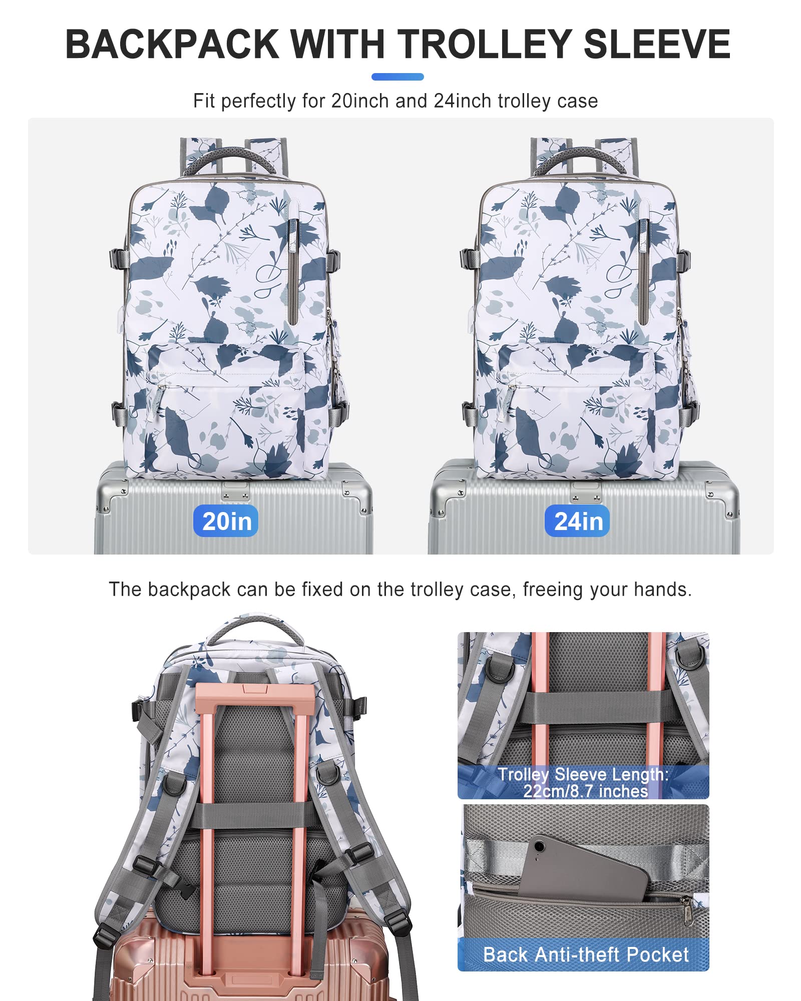 Zaino da Viaggio per Easyjet 45x36x20 Bagaglio a Mano Zaino Borse da Cabina per Ryanair Il Sedile Zaino Aereo Bagaglio a Mano Borsa Cabina Viaggio Zaino Travel Viaggio Casual Daypack