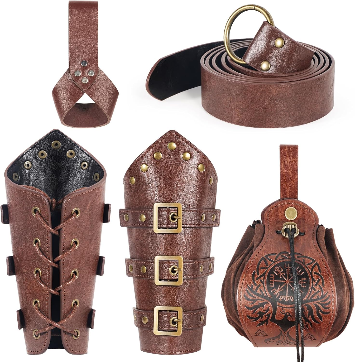 5Pcs Renaissance Accessories for Men, Medieval Viking Costume Accessories