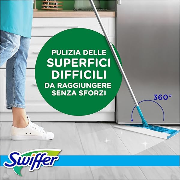 Swiffer Wet Lavapavimenti, 44 Panni Umidi, Limone, Maxi Formato, Lava Pavimenti, Pulizia Igienica Profonda, Rimuove Sporco e Batteri, per Tutti I Tipi di Pavimenti - 4