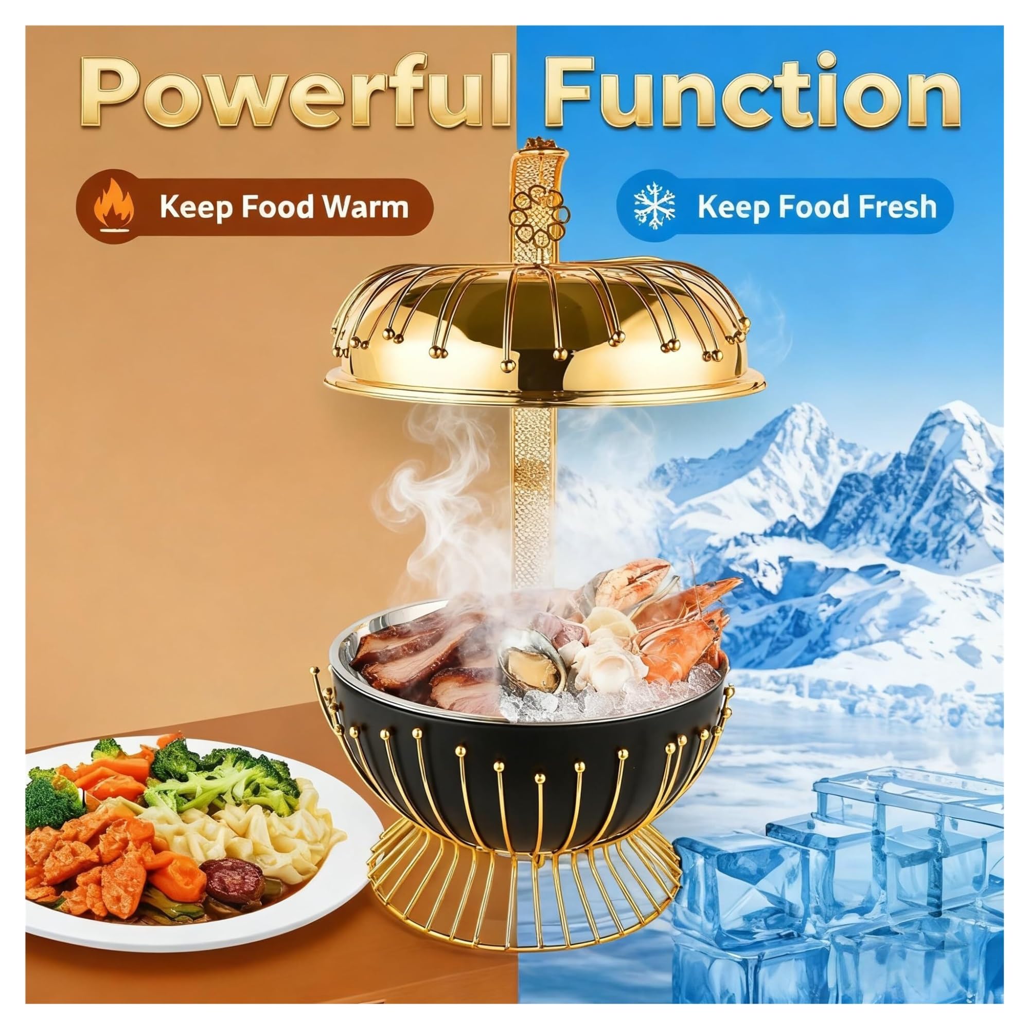Scaldavivande Rotondi con Coperchio sospeso Cucina a Buffet | Forniture for catering espositori for buffet for matrimoni, feste, catering ed eventi
