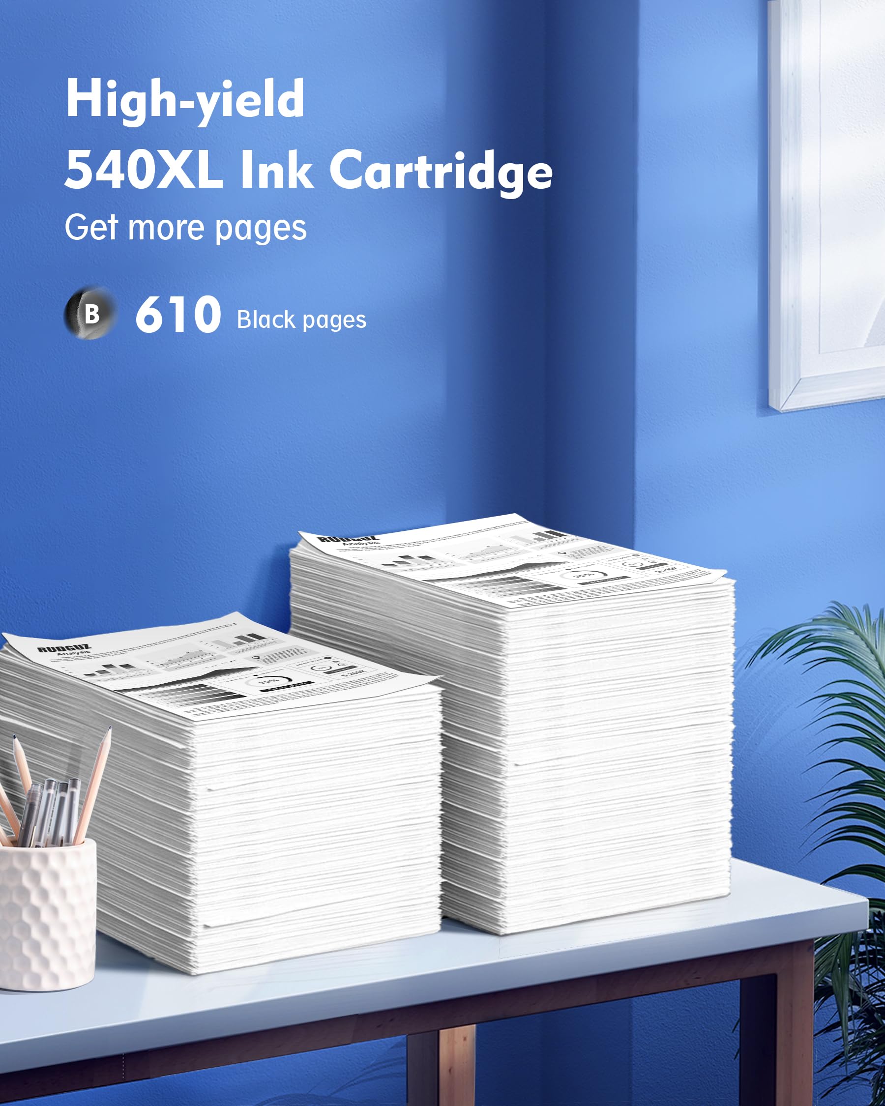 PG-540 XL 540 XL Nero Cartuccia d'inchiostro Sostituzione per Canon PG 540XL 540XL Nero per Canon Pixma MG3650s TS5150 TS5151 MG3550 MG4250 MG3600 MG3250 MG3150 MG2250 MX475 MG3650 MX395 (1 Nero)