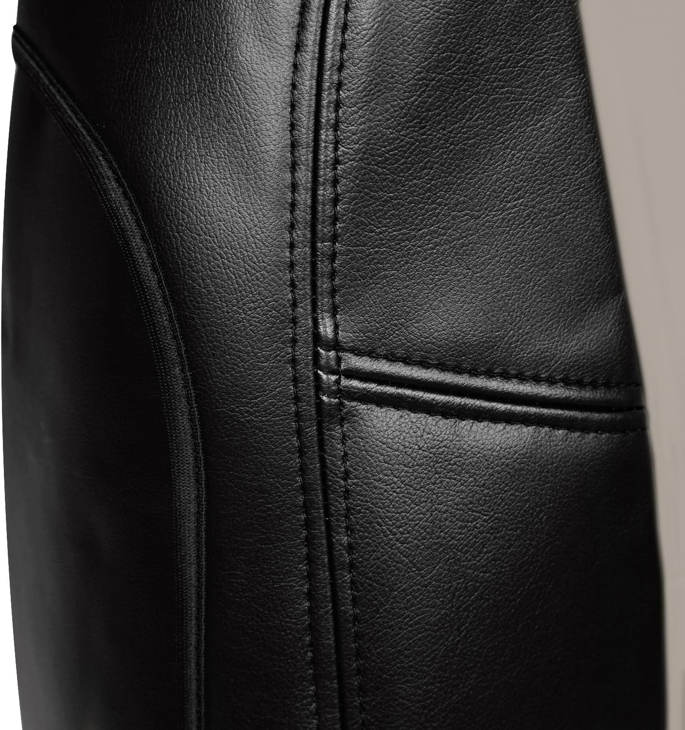 Coverking Custom Fit Front 50/50 High Back Bucket Seat Cover for Select Mazda MX-5 Miata Models - Premium Leatherette 2-Tone (Cashmere with Black Sides)
