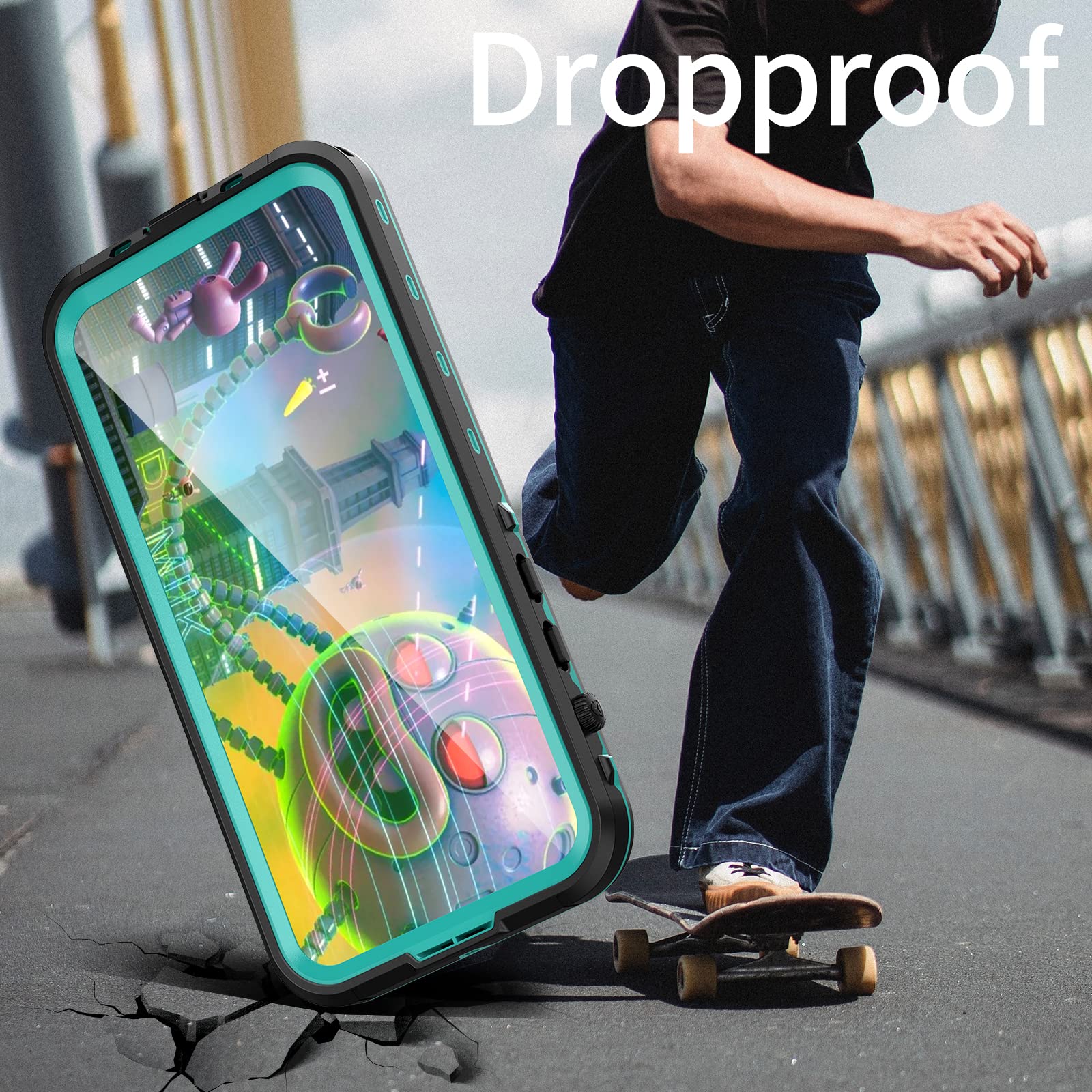 Funda Impermeable para teléfono 5 Piezas, IP68 Funda Impermeable para teléfono Bolsa Seca a Prueba Polvo a Prueba Golpes con Protector de Pantalla, para i/Phone/ 1(Color:14" Pro 6.1")