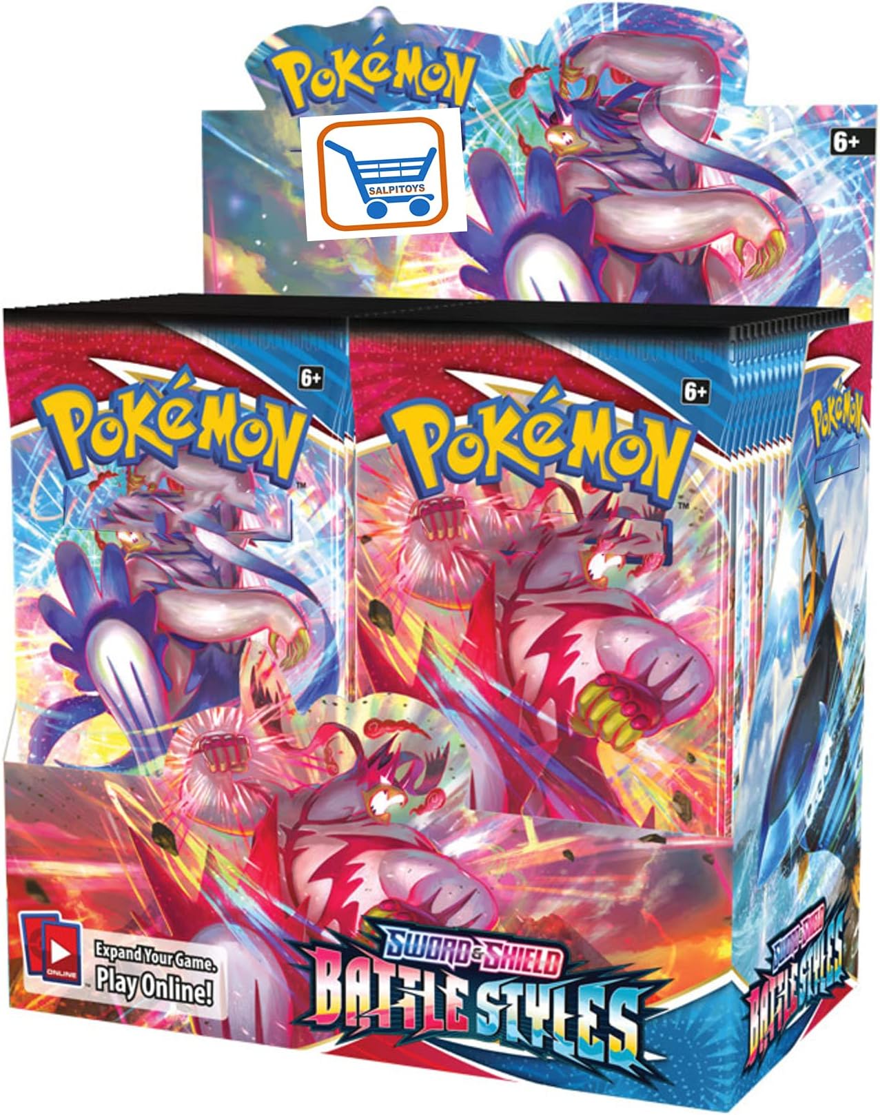 Salpitoys Pokemon Playing Cards Game Sword & Shield Battle Style Booster 36 Packs (pk96)