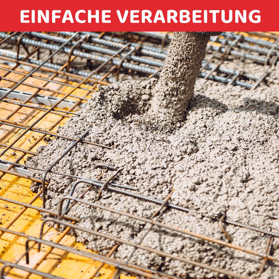JURGA Beton Plastifizierer 10L (≈2000kg Zement) Betonzusatzmittel, Widerstandsfähig gegen Frost & Tausalz, Keine Stahlkorrosion