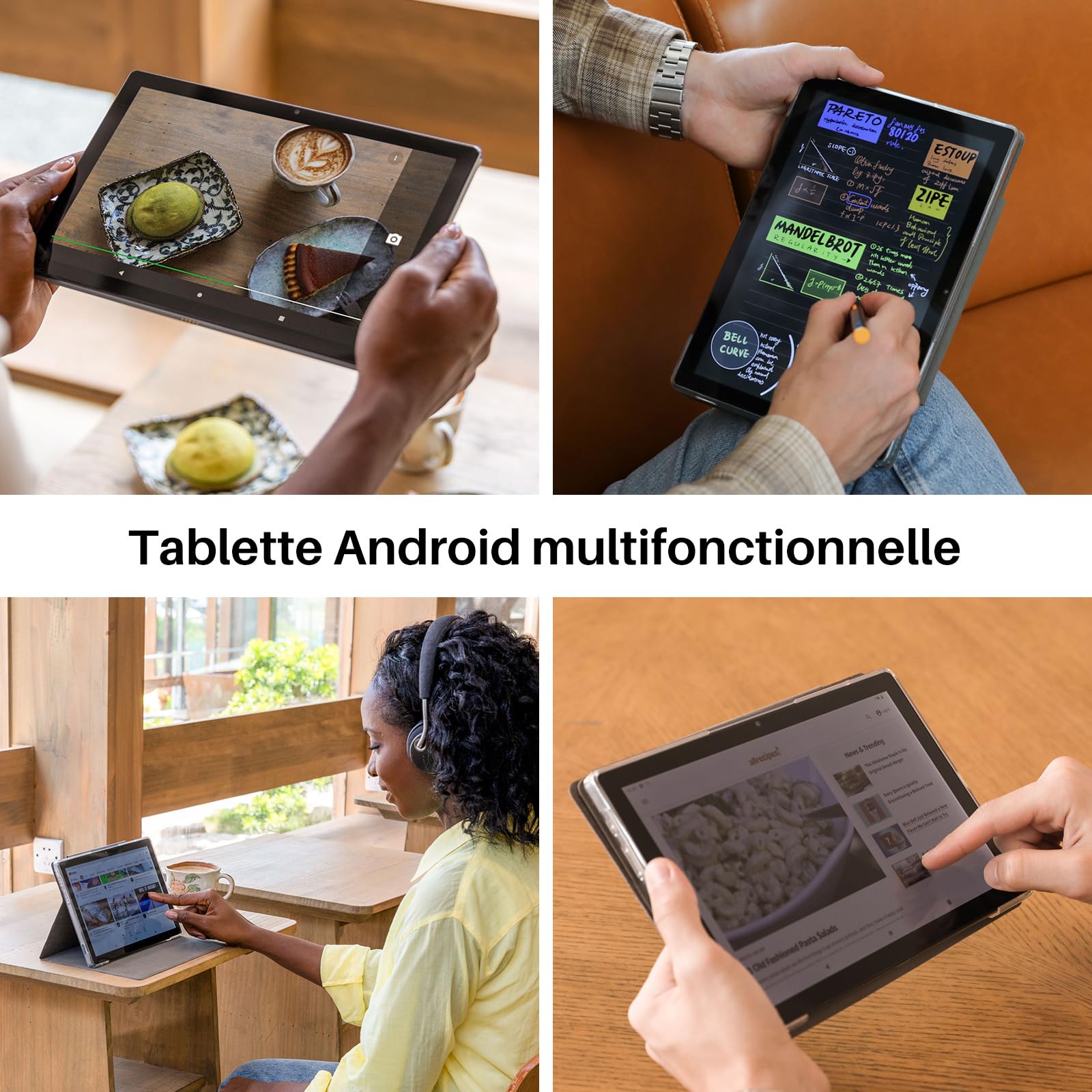 HUION Kamvas Slate 10 Tablette de Dessin Autonome avec Écran Entièrement Laminé, Tablette d'art Numérique FHD de 10,1" et Stylet 4096 Niveaux, Android 12, 8GB + 128GB pour Artiste Débutant