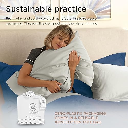 Miniatura 5 de Threadmill Mantas de Algodón de Lujo para Cama Tamaño Queen  Manta de Algodón 100% para Todas las Estaciones Tamaño Queen  Colcha Ligera, Suave y