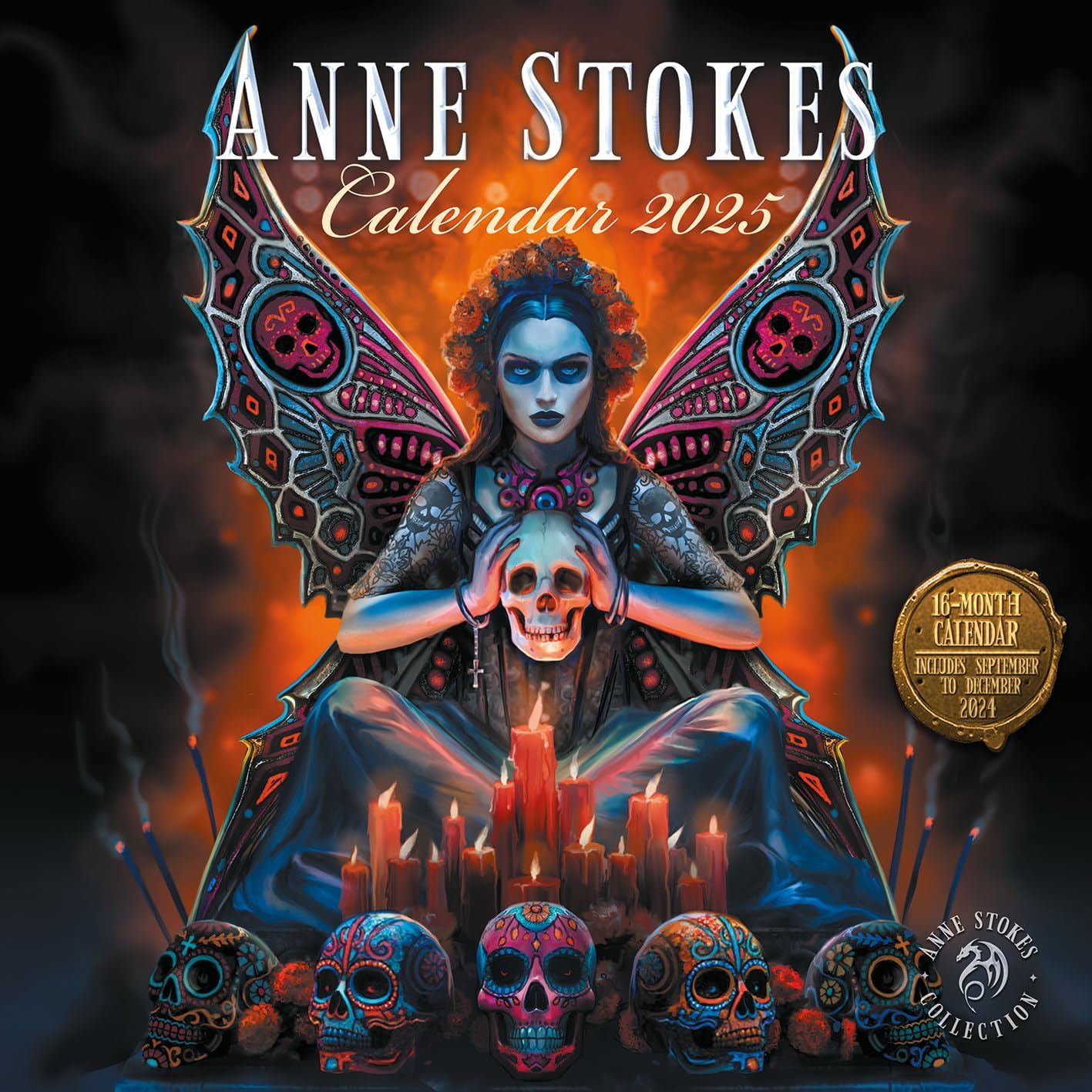 Pyramid International Anne Stokes 2025 Calendar โ Fantasy Art Masterpieces, 16-Month Planner, Gift for Gothic and Fantasy Lovers