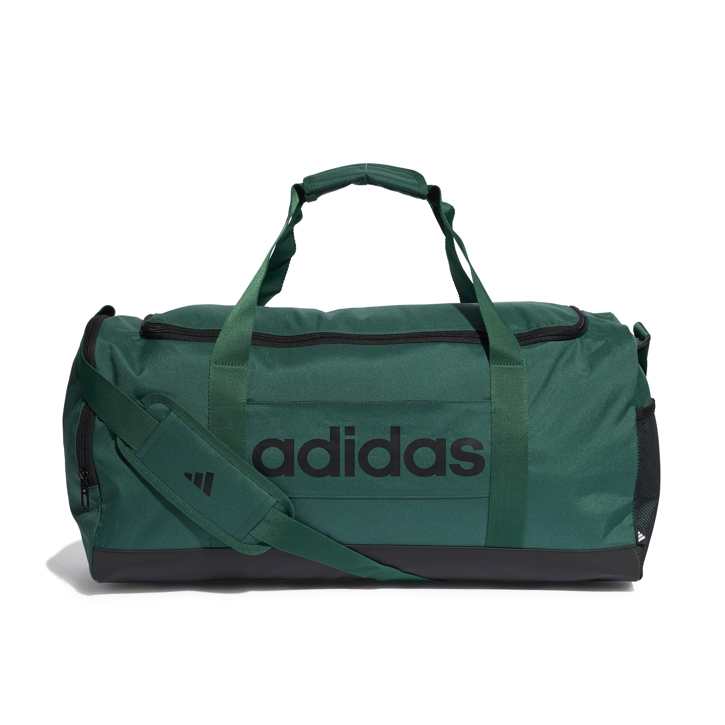 Adidas Unisex Essentials Linear Duffel Bag, Collegiate Green/Black, M