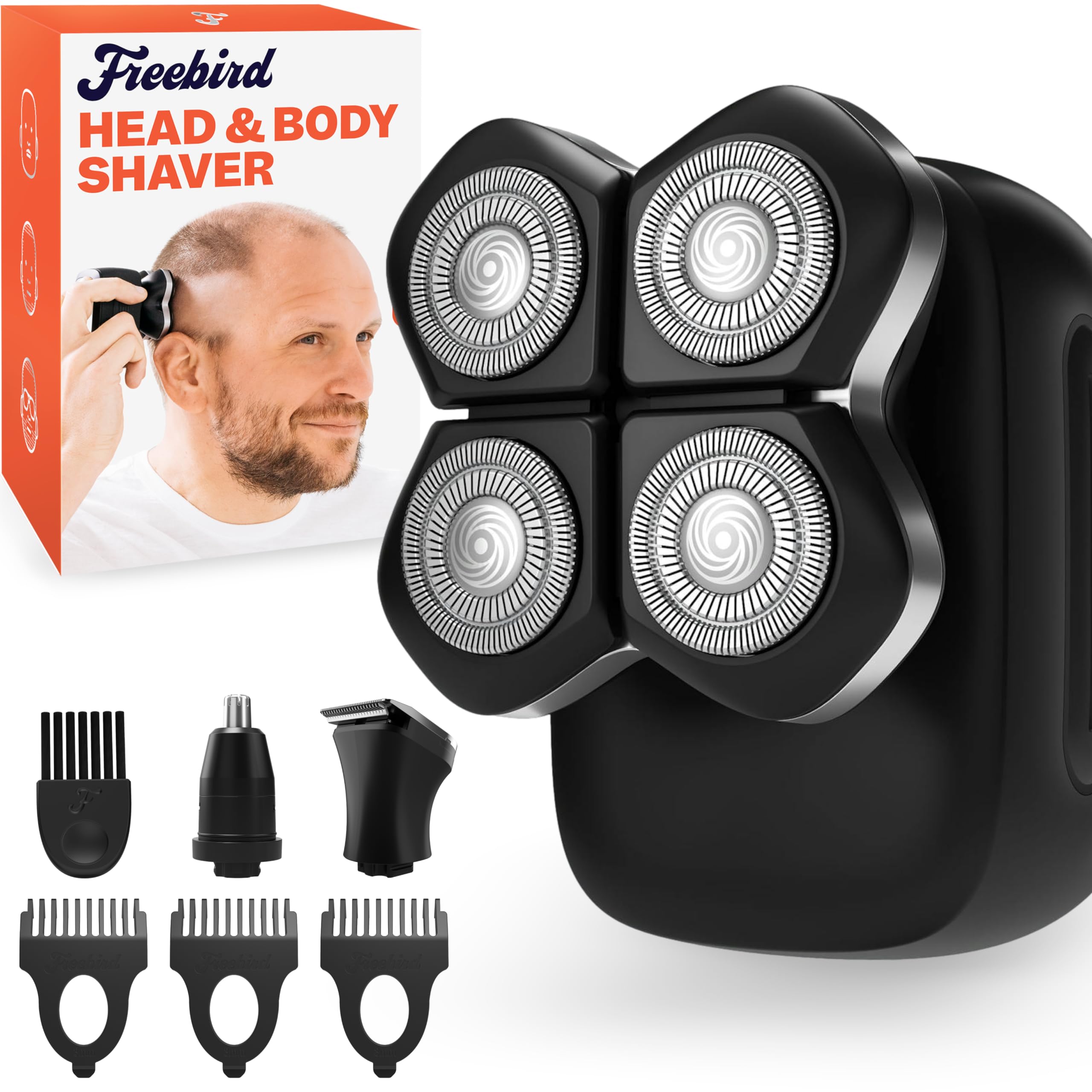 Freebird FlexSeries Pro Electric Head Shaver Fast Smooth