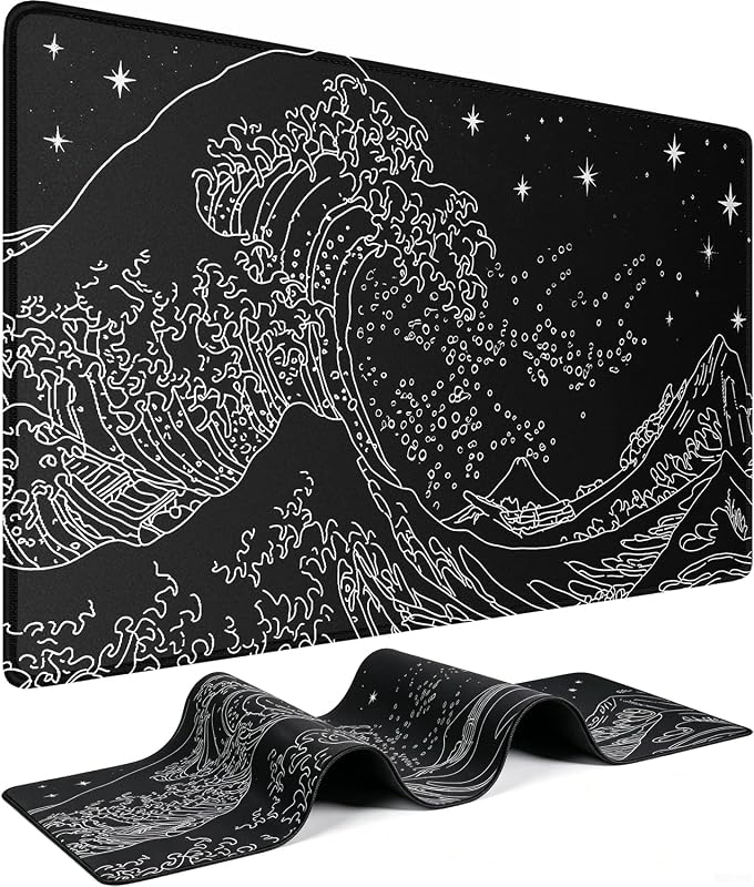 Mouse Pad Gaming, 35.4x15.7 inch Large Extended Computer Keyboard Mouse Mat | Large Mouse Pad, Water Resist Non-Slip Mousepad Rubber Base XXXL Premium-Textured Mouse Pad for Gaming, Office & Home