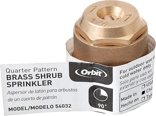 Miniatura 4 de Orbit 54032 Sistema de aspersión de latón con patrón de 90 grados