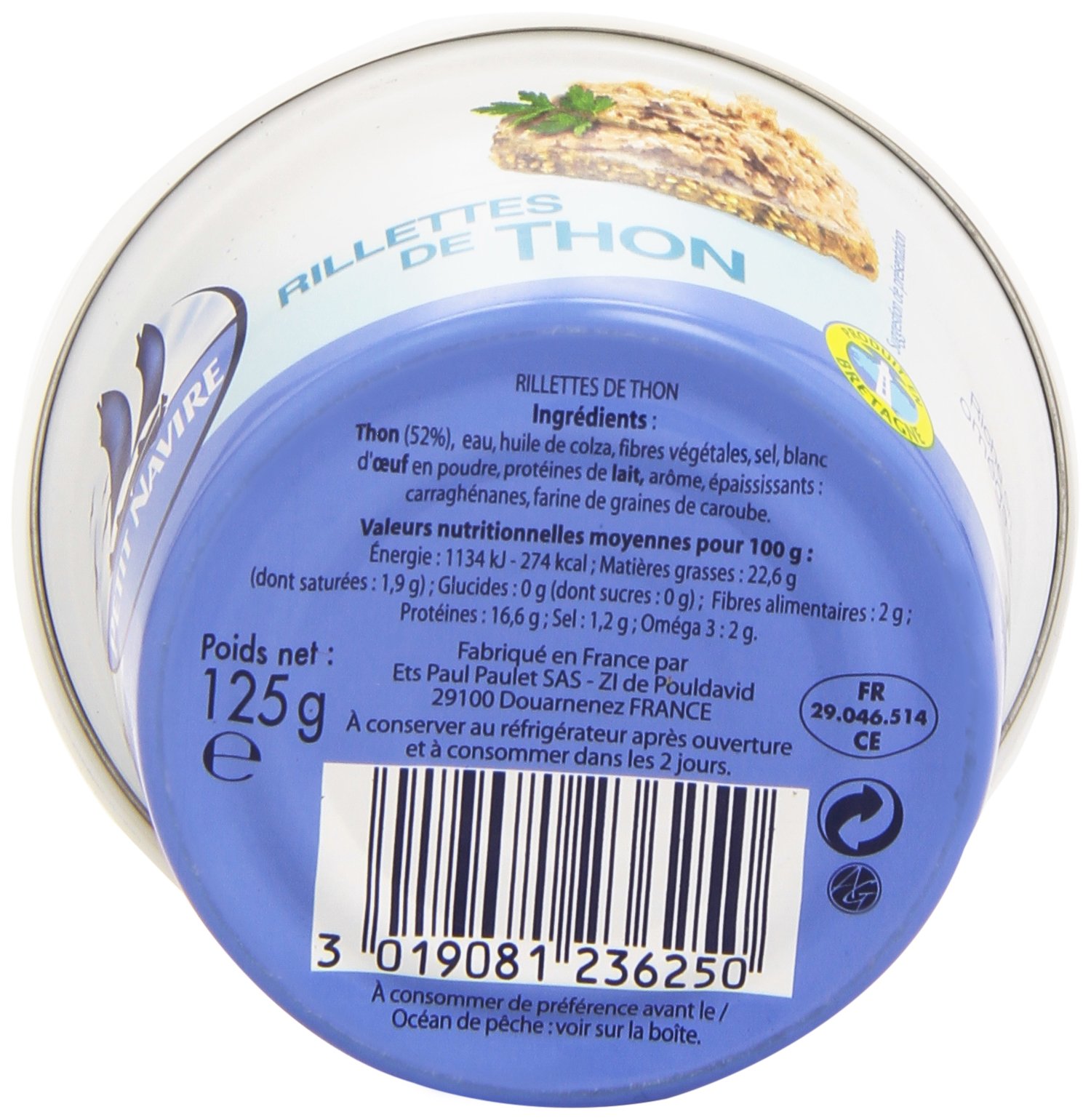 Petit Navire Rillettes de Thon 125g - Lot de 4