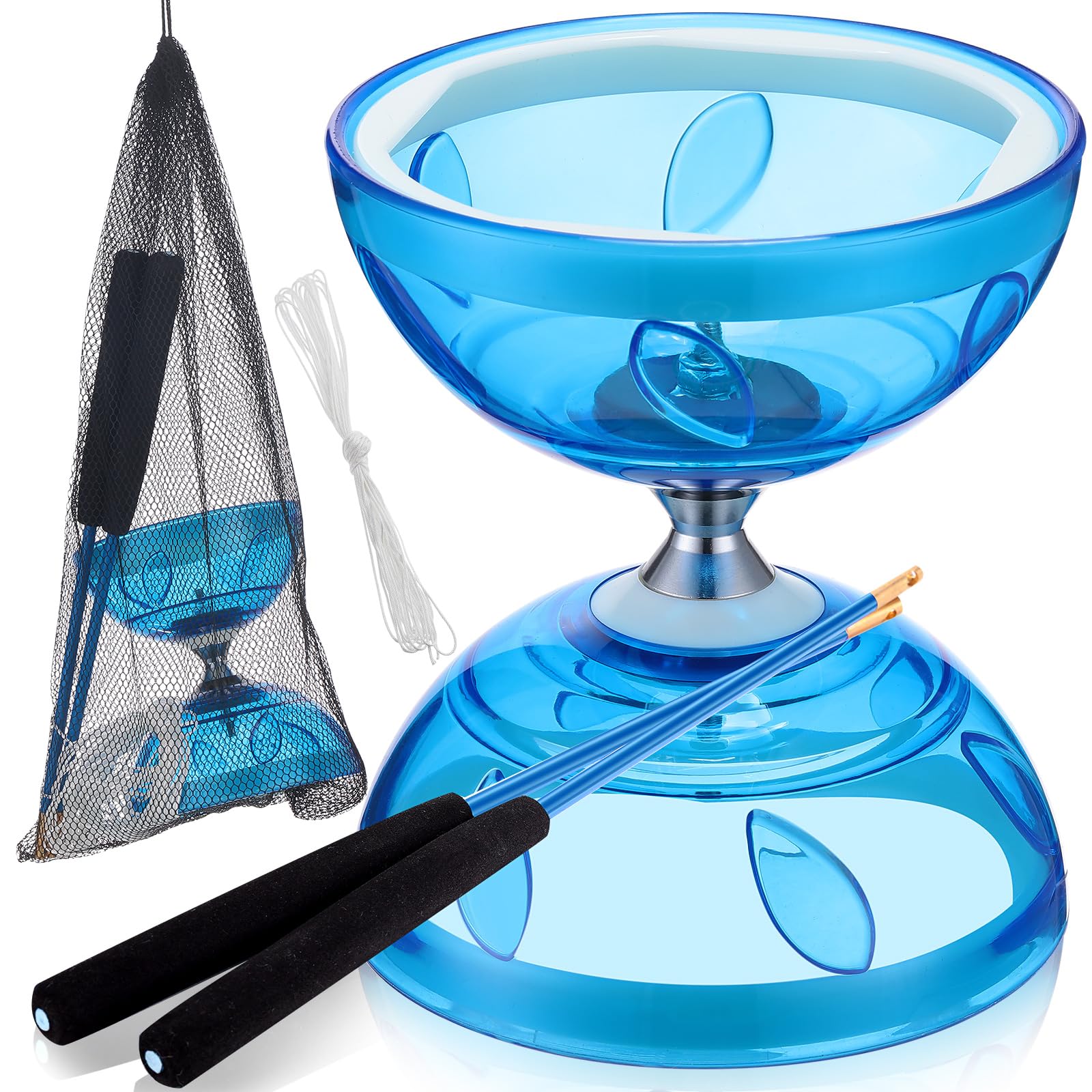 chinese yoyo diabolo set includes colorful chinese yoyo with 2 pieces diabolo sticks 1 piece string 1 net bag for funblue