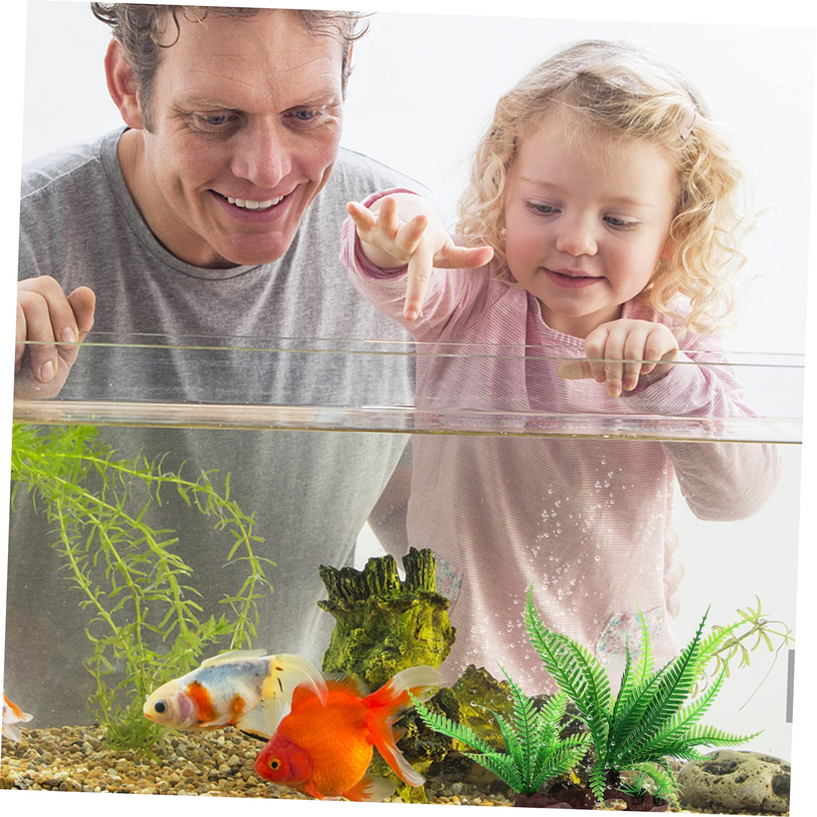 YARNOW 3 Ensembles Plantes Aquatiques Artificielles Aquarium De Poissons Décorations De Réservoir De Tortues Plantes D'Aquarium Décorations D'Aquarium Réservoirs 2 pièces * 3