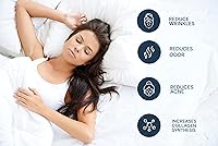 Vista 4 de Pillowtex Rayón con infusión de iones de cobre derivado de fundas de almohada de enfriamiento de bambú, beige, estándar (20 x 30), juego de 2