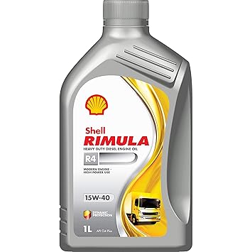 Shell Rimula R4 15W-40 API CI4 Plus Heavy Duty Diesel Engine Oil for Bharat Stage II/III/IV Diesel Vehicles, SUVs without DPF (1L)