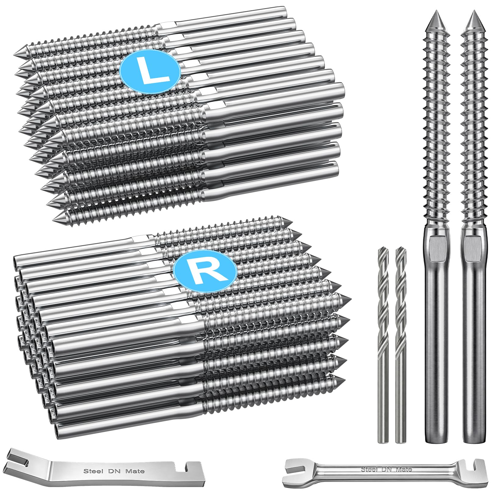 Lag Screws for Cable Railing - 60 Pack -9