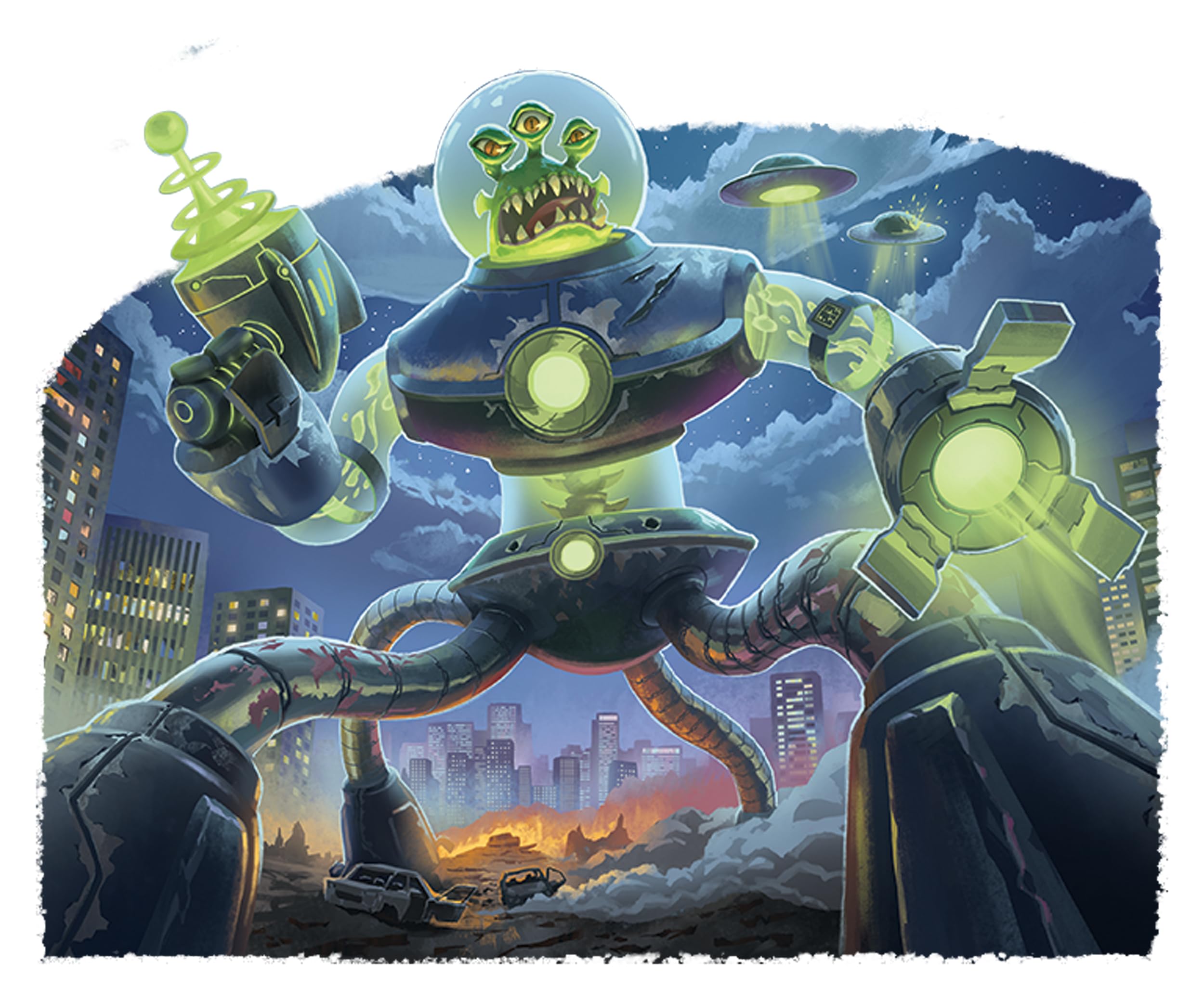 iello | King of Tokyo: pojedynek | gra rodzinna od 8 lat | strategiczna gra w kości dla 2 graczy | ekscytujące walki z potworami z wyjątkowymi supermocami | czas gry ok. 30 minut