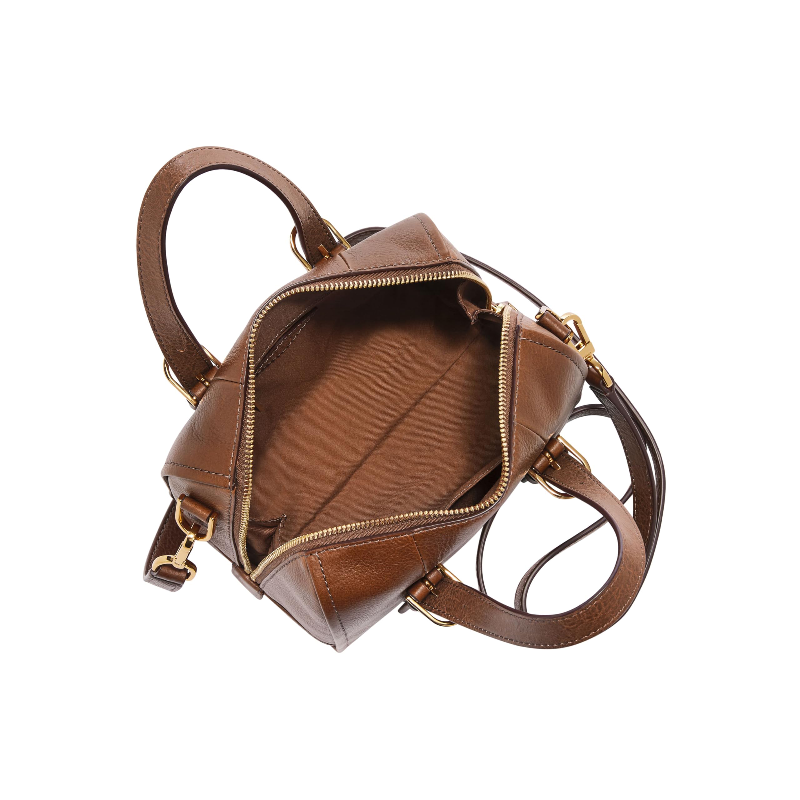 Fossil Carlie Satchel damskie, brązowy, 19 cm L x 12.1 cm W x 17.1 cm H