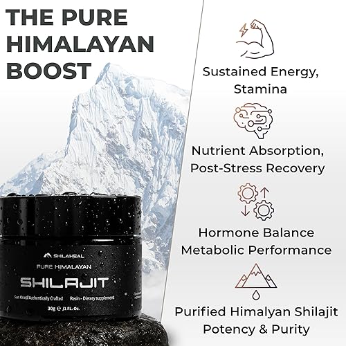 Miniatura 3 de Shilajit Auténtica resina Shilajit del Himalaya para hombres y mujeres, alto ácido fúlvico, energía y resistencia, apoyo inmunológico, más de 85