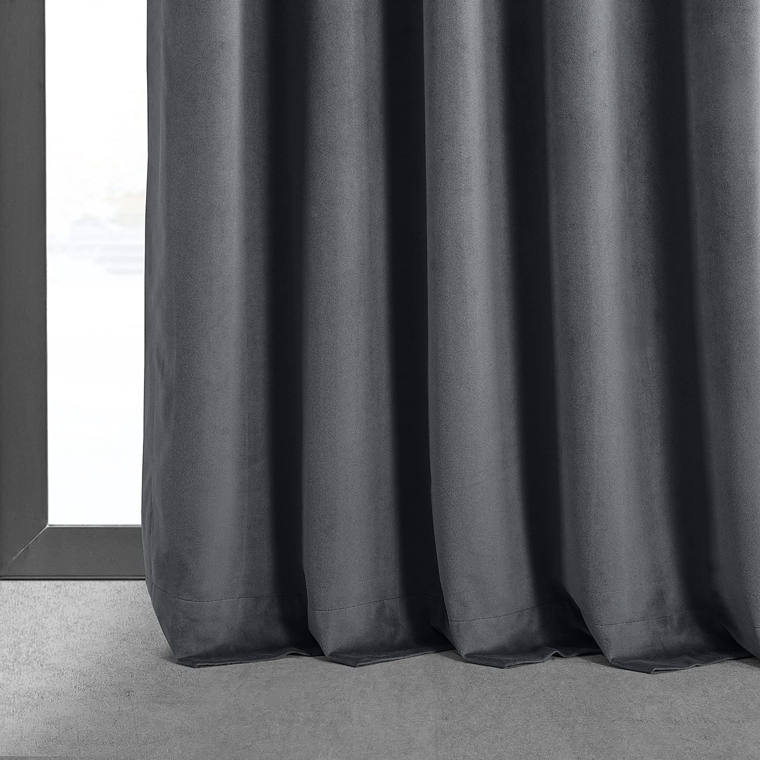 HPD Half Price Drapes Signature Blackout Velvet 50 in x 108 in, Rosey