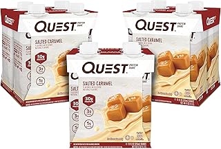 Quest Nutrition Ready to Drink Salted Caramel Protein Shake, High Protein, Low Carb, Gluten Free, Keto Friendly, 11 Fl Oz (Pack of 12)